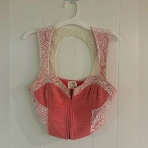Pins and Needles Corset Style Crop Top